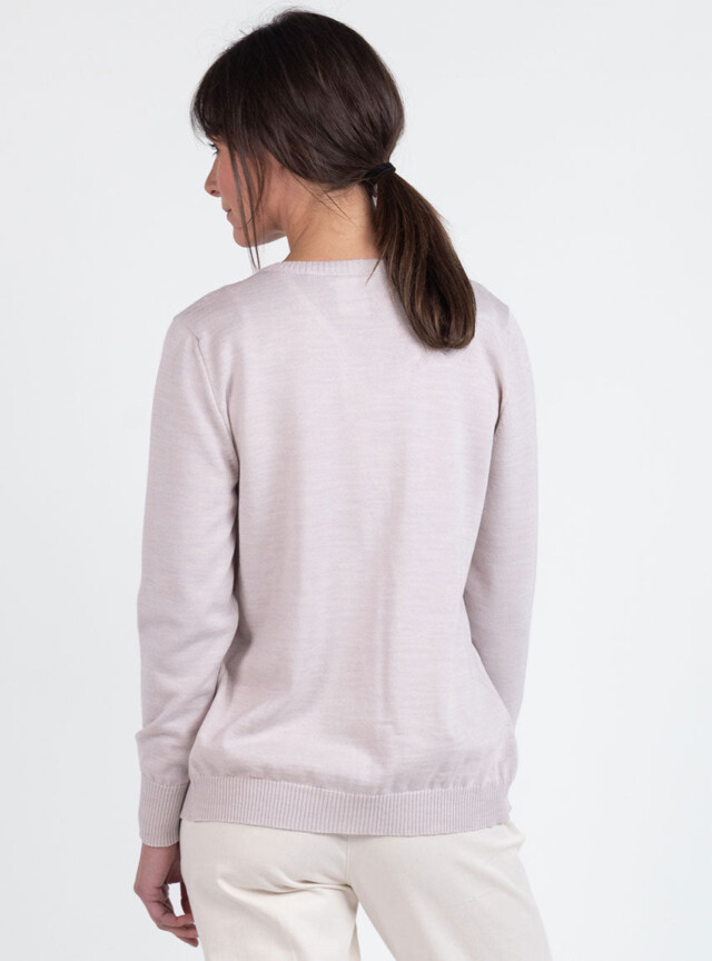 Maison Solfin - Cardigan femme en laine beige naturel – 52