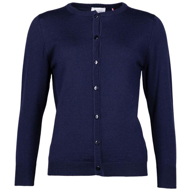 Maison Solfin - Cardigan femme en laine bleu marine – 48