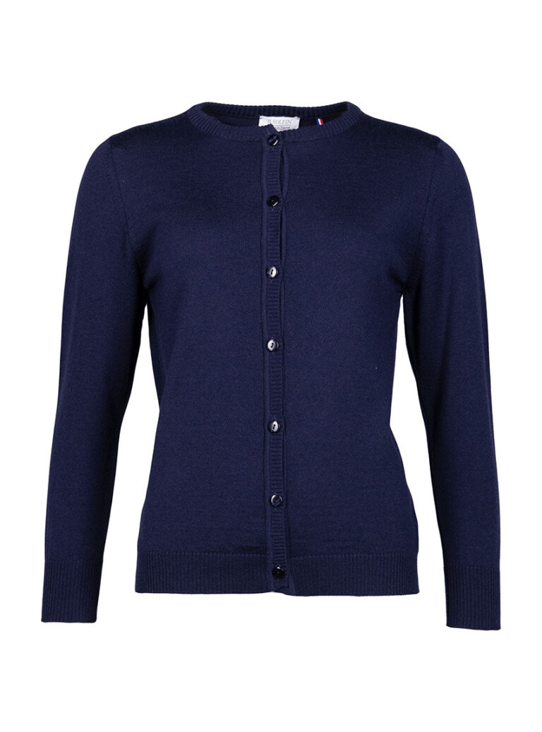 Maison Solfin - Cardigan femme en laine bleu marine – 48