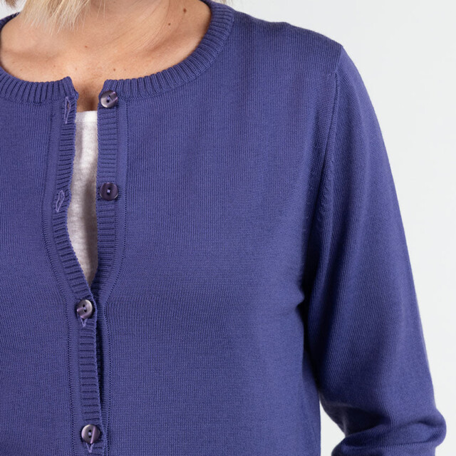 Maison Solfin - Cardigan femme en laine violet lavande – 48