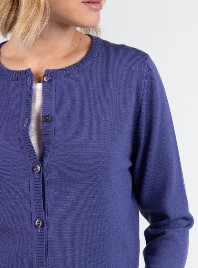 Maison Solfin - Cardigan femme en laine violet lavande – 48