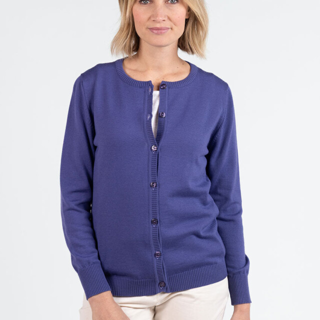 Maison Solfin - Cardigan femme en laine violet lavande – 48
