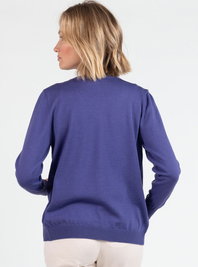 Maison Solfin - Cardigan femme en laine violet lavande – 48