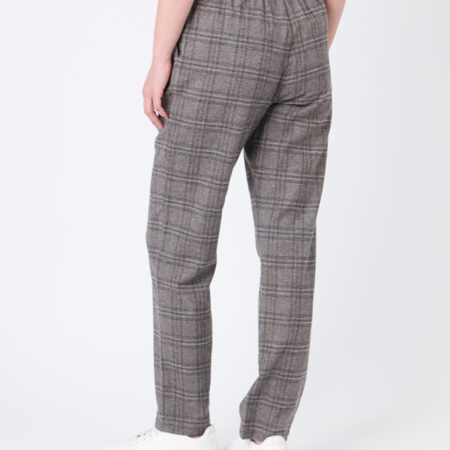 Maison Solfin - Pantalon femme carreaux gris en viscose – 52