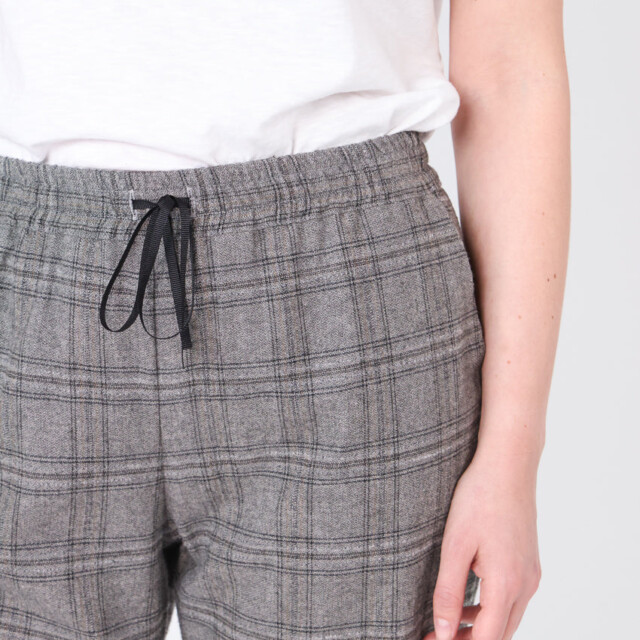 Maison Solfin - Pantalon femme carreaux gris en viscose – 52