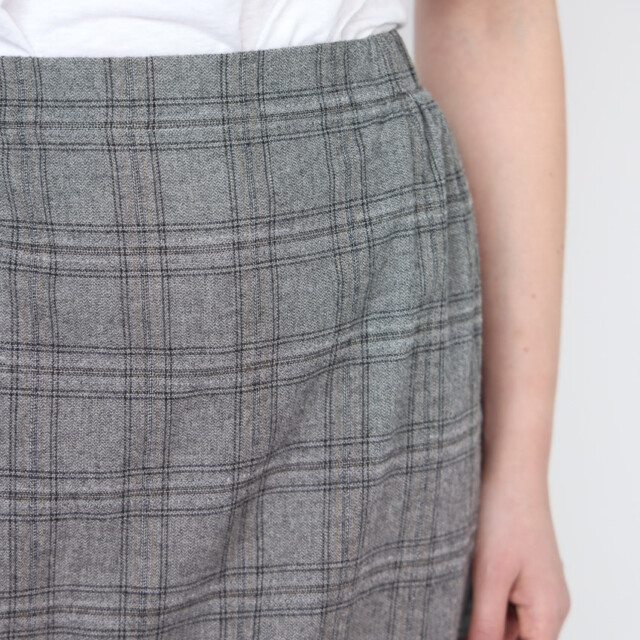 Maison Solfin - Jupe midi femme à carreaux gris – 44