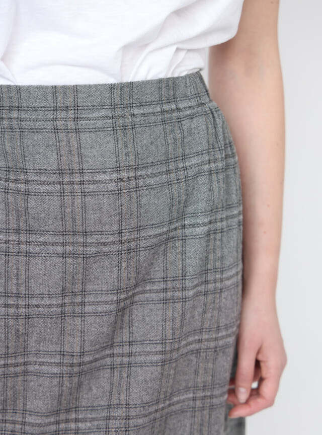 Maison Solfin - Jupe midi femme à carreaux gris – 44