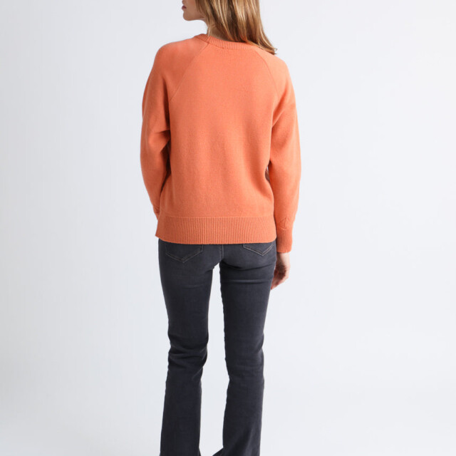 Maison Solfin - Pull femme laine et cachemire orange – 4
