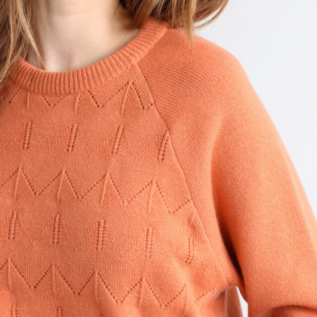 Maison Solfin - Pull femme laine et cachemire orange – 4