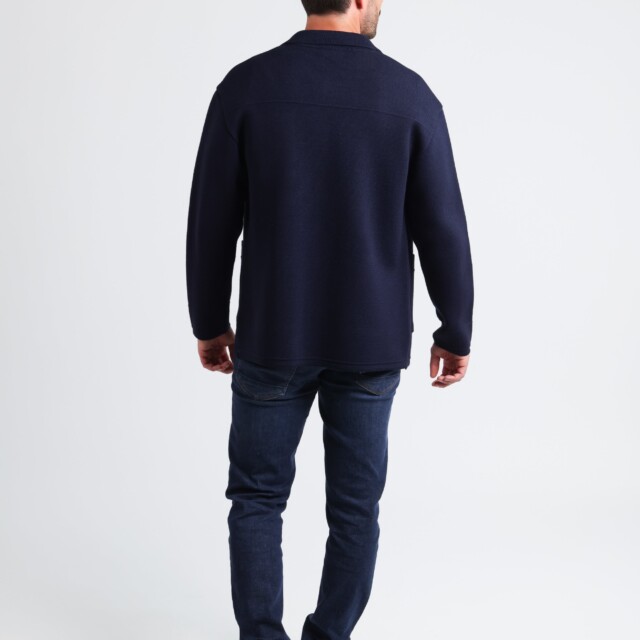 Maison Solfin - Veste homme en laine bleu marine – 6