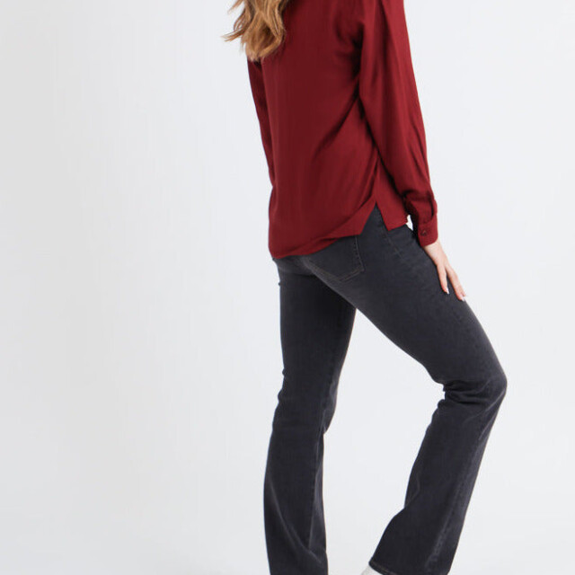 Maison Solfin - Chemisier femme en viscose rouge médoc – 46