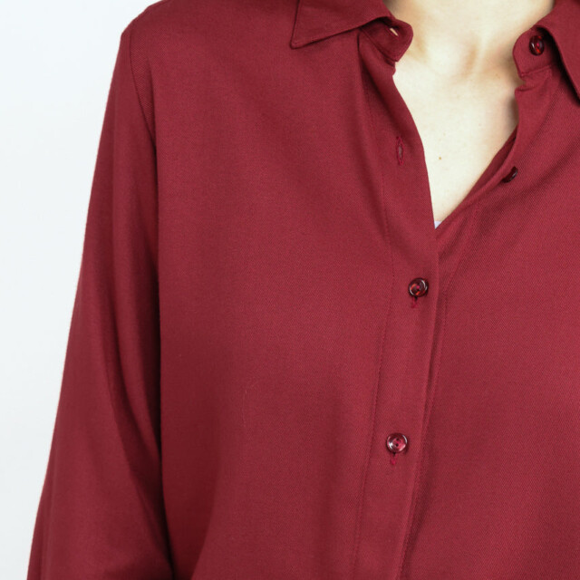 Maison Solfin - Chemisier femme en viscose rouge médoc – 46
