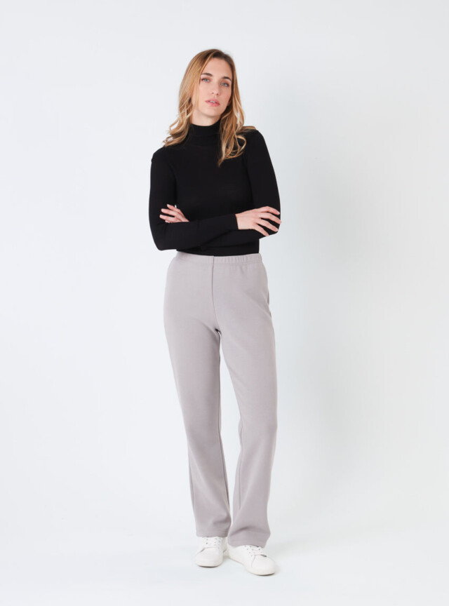 Maison Solfin - Pantalon cocooning femme en molleton gris – 4