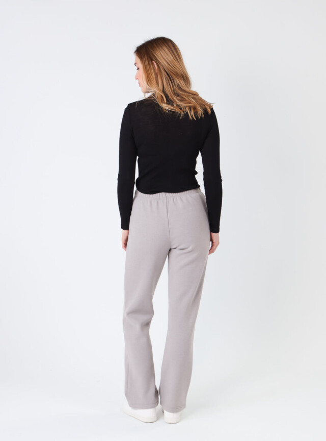 Maison Solfin - Pantalon cocooning femme en molleton gris – 4
