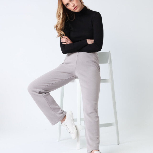 Maison Solfin - Pantalon cocooning femme en molleton gris – 4