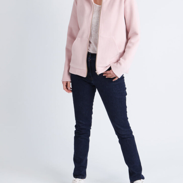 Maison Solfin - Veste zippée femme rose poudre – 5