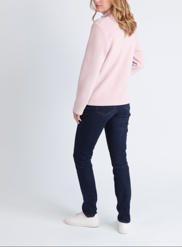 Maison Solfin - Veste zippée femme rose poudre – 5