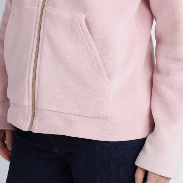 Maison Solfin - Veste zippée femme rose poudre – 5