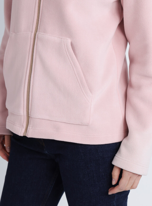 Maison Solfin - Veste zippée femme rose poudre – 5