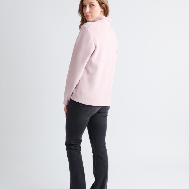 Maison Solfin - Veste zippée femme rose poudre – 5