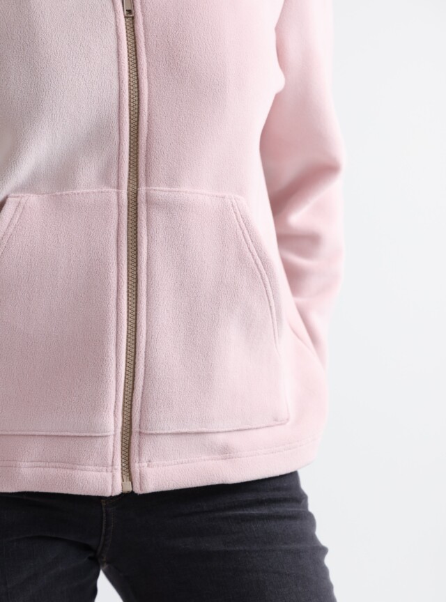 Maison Solfin - Veste zippée femme rose poudre – 5
