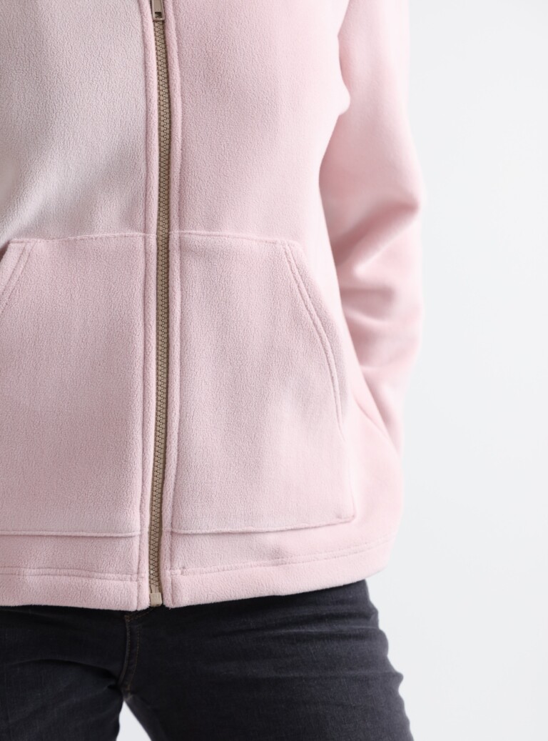Maison Solfin - Veste zippée femme rose poudre – 5