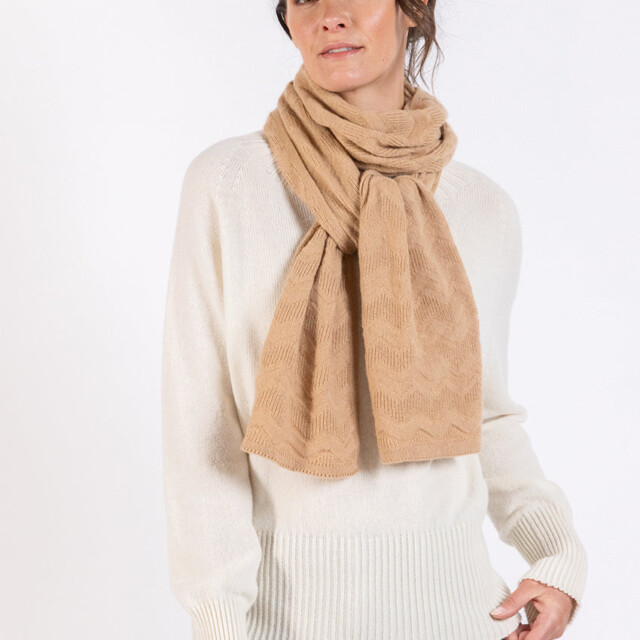 Maison Solfin - Echarpe en cachemire beige douceur – U