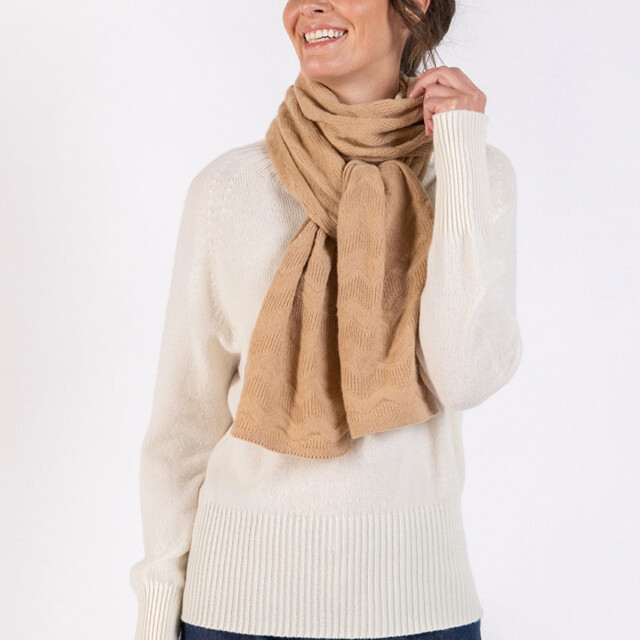 Maison Solfin - Echarpe en cachemire beige douceur – U