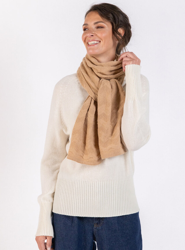 Maison Solfin - Echarpe en cachemire beige douceur – U
