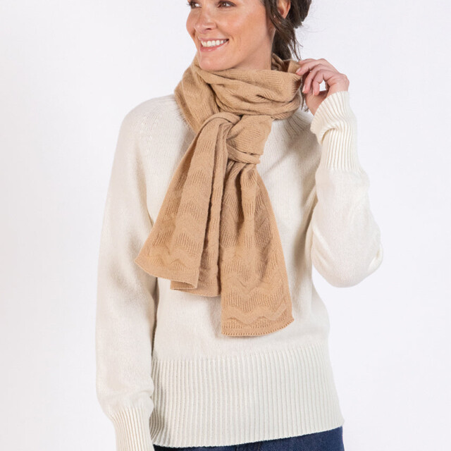Maison Solfin - Echarpe en cachemire beige douceur – U