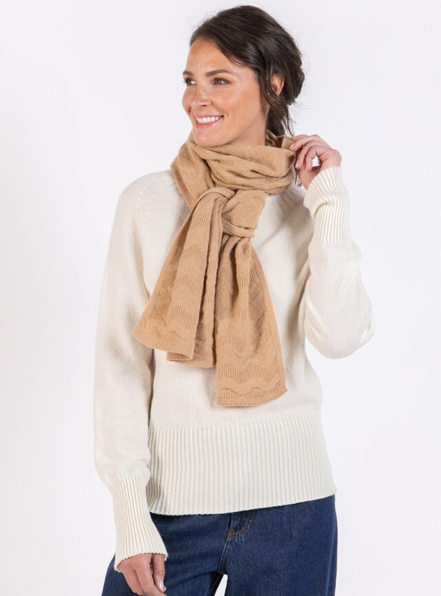 Maison Solfin - Echarpe en cachemire beige douceur – U
