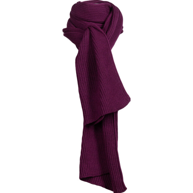 Maison Solfin - Echarpe en laine mérinos violet nuit – U