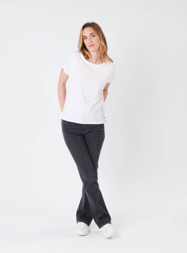 Maison Solfin - Pantalon bootcut femme gris foncé en coton – 50