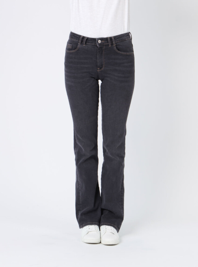Maison Solfin - Pantalon bootcut femme gris foncé en coton – 50