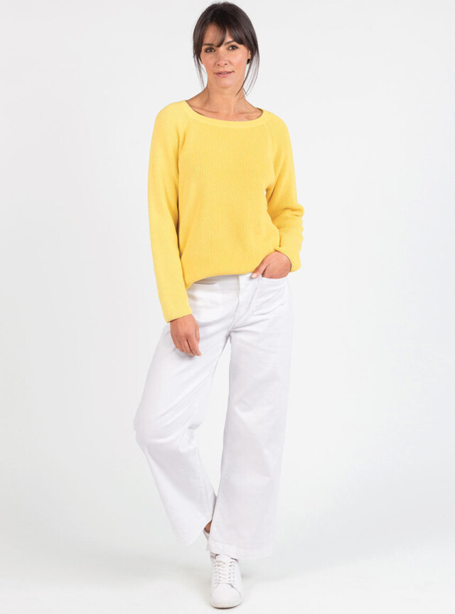 MAISON SOLFIN - Pantalon femme 7/8ème blanc