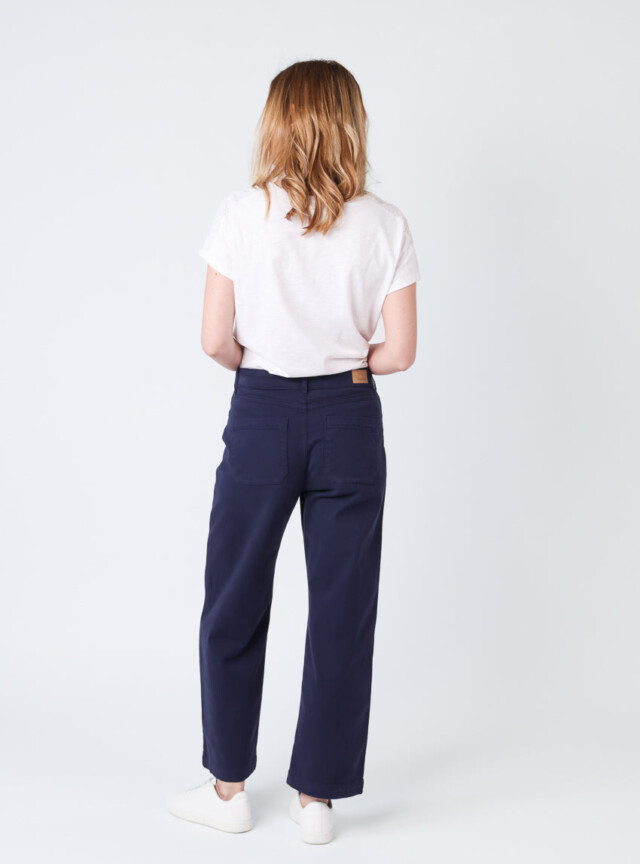 Maison Solfin - Pantalon femme 7/8ème bleu marine – 46