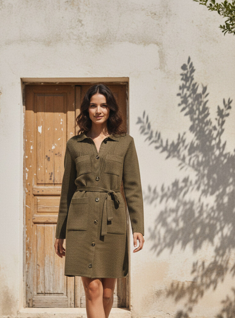7823 robe elise vert kaki LAFRANÇAISE - Veste Élise – L