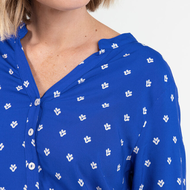 Maison Solfin - Blouse femme en viscose bleu mer – 52