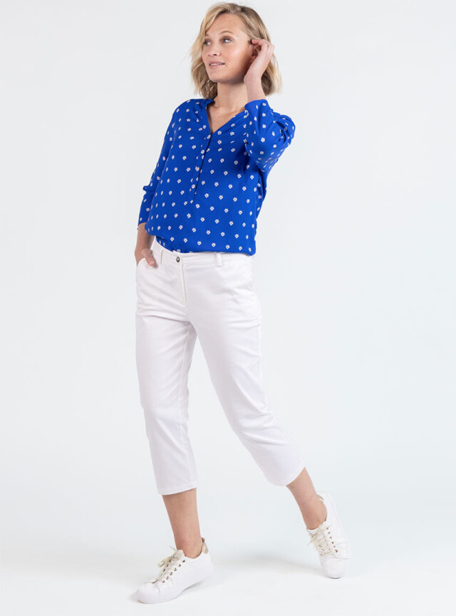 Maison Solfin - Blouse femme en viscose bleu mer – 52