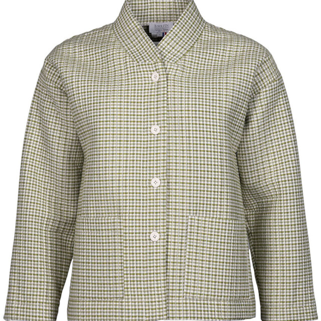 Maison Solfin - Veste femme matelassée en coton vert kaki – 4