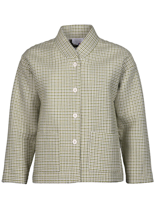Maison Solfin - Veste femme matelassée en coton vert kaki – 4