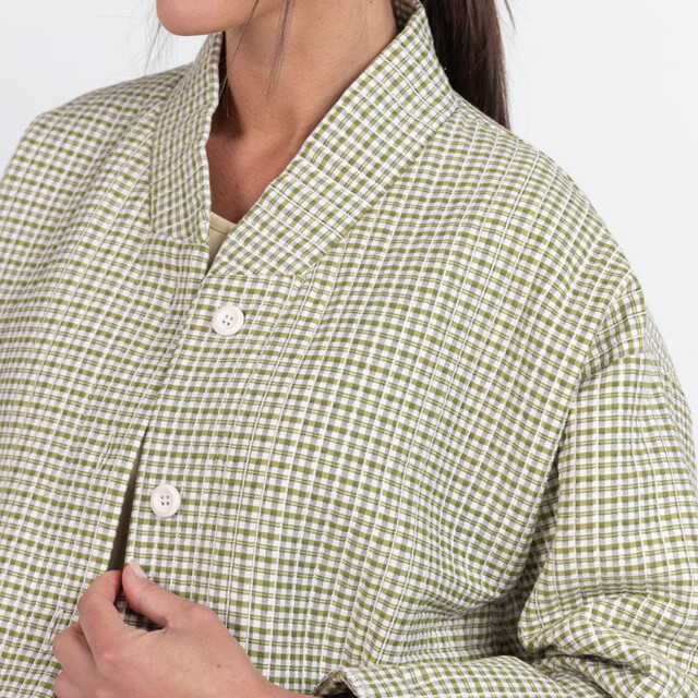 Maison Solfin - Veste femme matelassée en coton vert kaki – 4