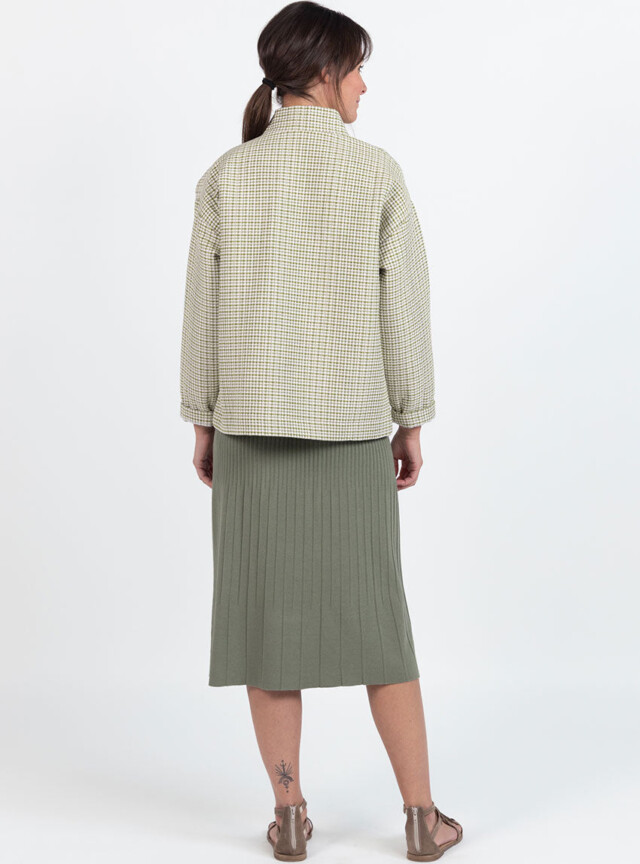 Maison Solfin - Veste femme matelassée en coton vert kaki – 4