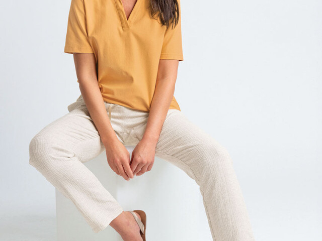Maison Solfin - Pantalon femme coton lin beige – 52