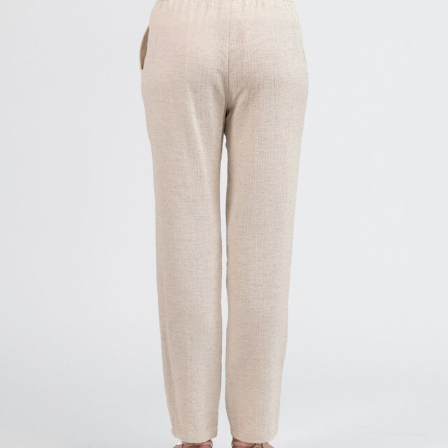 Maison Solfin - Pantalon femme coton lin beige – 52