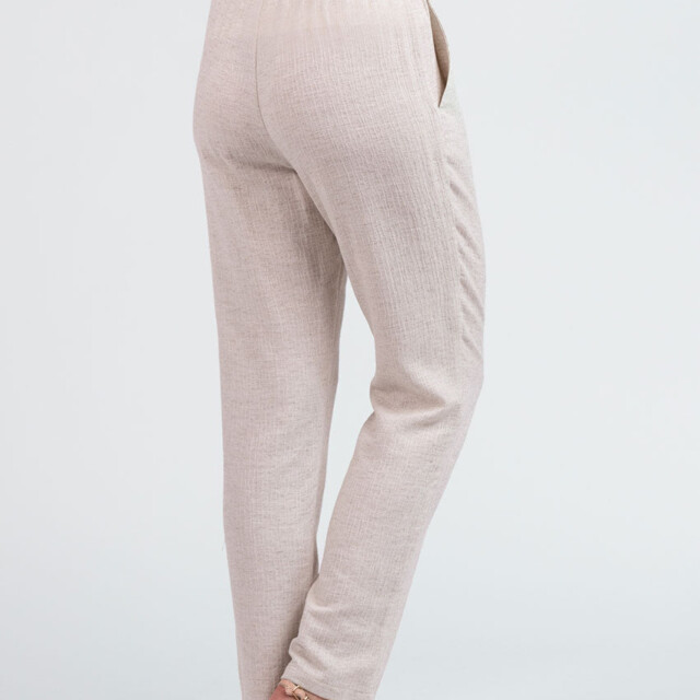 Maison Solfin - Pantalon femme coton lin beige – 52