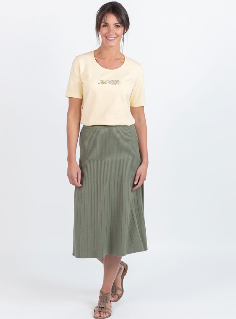 Maison Solfin - Tee-shirt femme en coton jaune vanille – 2