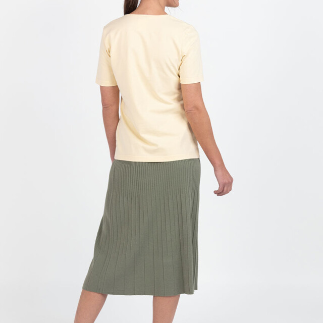 Maison Solfin - Tee-shirt femme en coton jaune vanille – 5