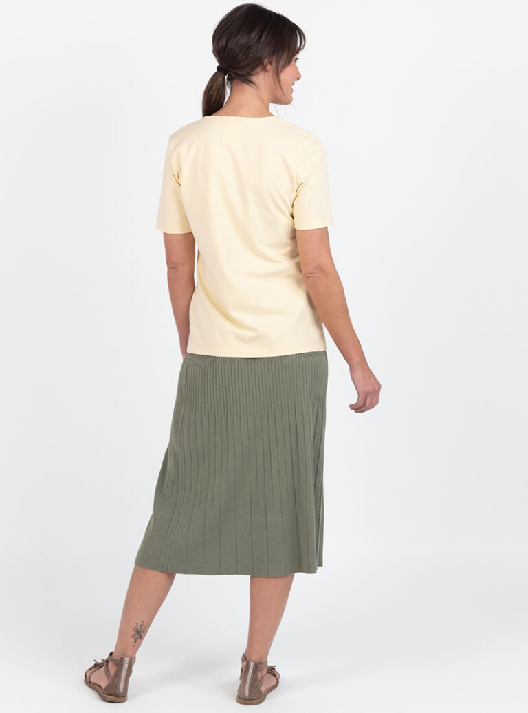 Maison Solfin - Tee-shirt femme en coton jaune vanille – 2