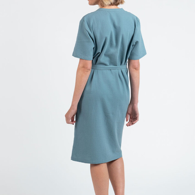 Maison Solfin - Robe femme en coton gaufré vert littoral – 52